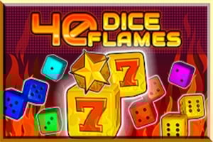 40 Dice Flames Game Logo