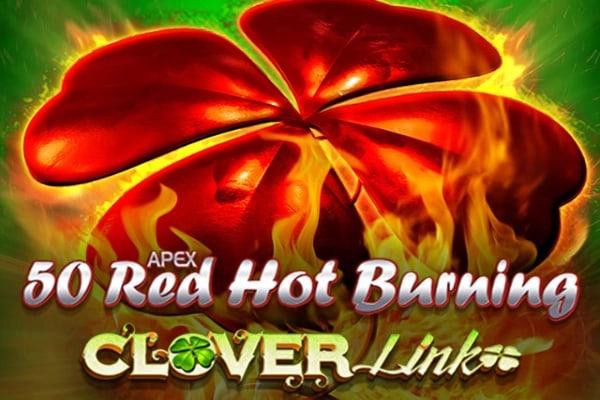 50 Red Hot Burning Clover Link Game Logo