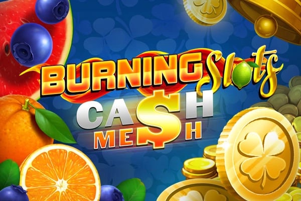 Burning Slots Cash Mesh Game Logo