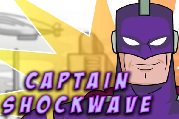 Captain Shockwave Game Logo