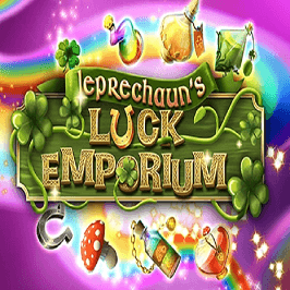 Leprechaun's Luck Emporium Game Logo