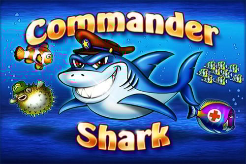 Commander Shark Game Logo