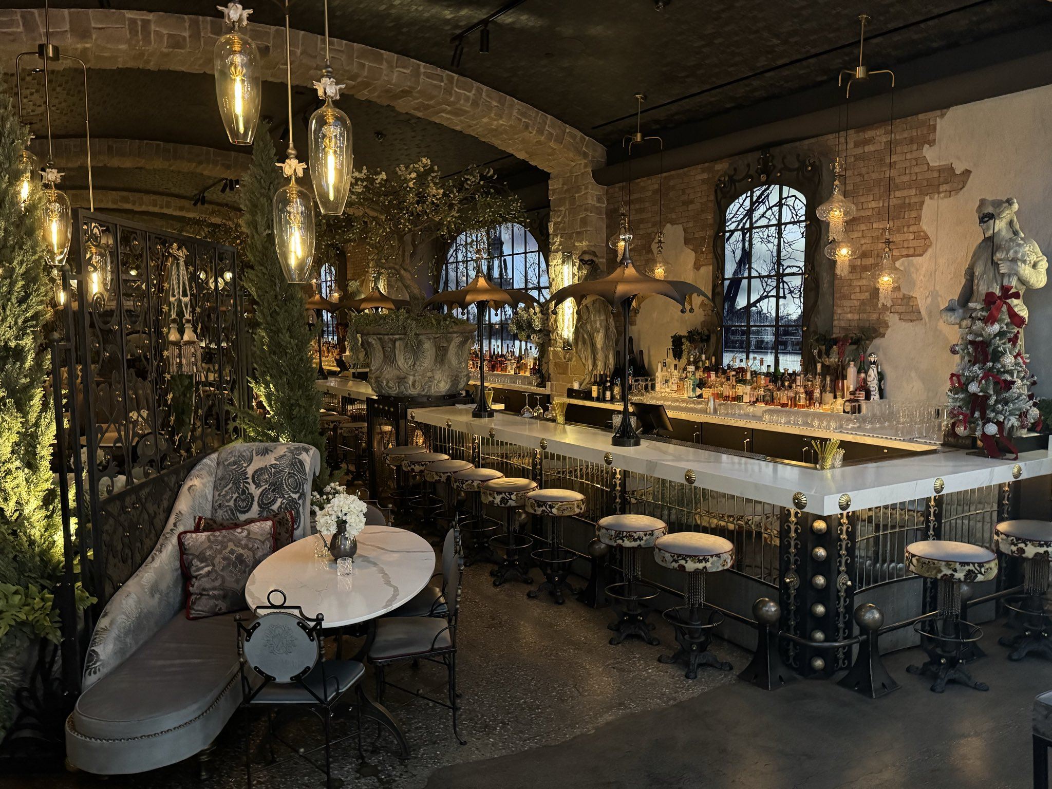 The interior of Lisa Vanderpump's restaurant at the Paris Hotel and Casino - Vanderpump a Paris