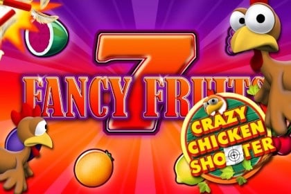Fancy Fruits Crazy Chicken Shooter Game Logo