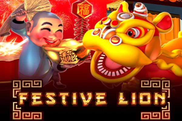 Festive Lion Game Logo
