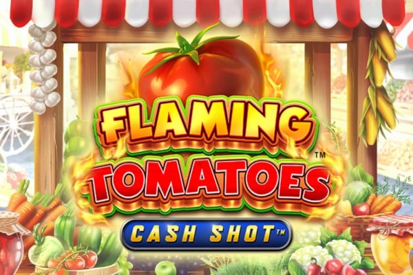 Flaming Tomatoes Cash Shot  Game Logo