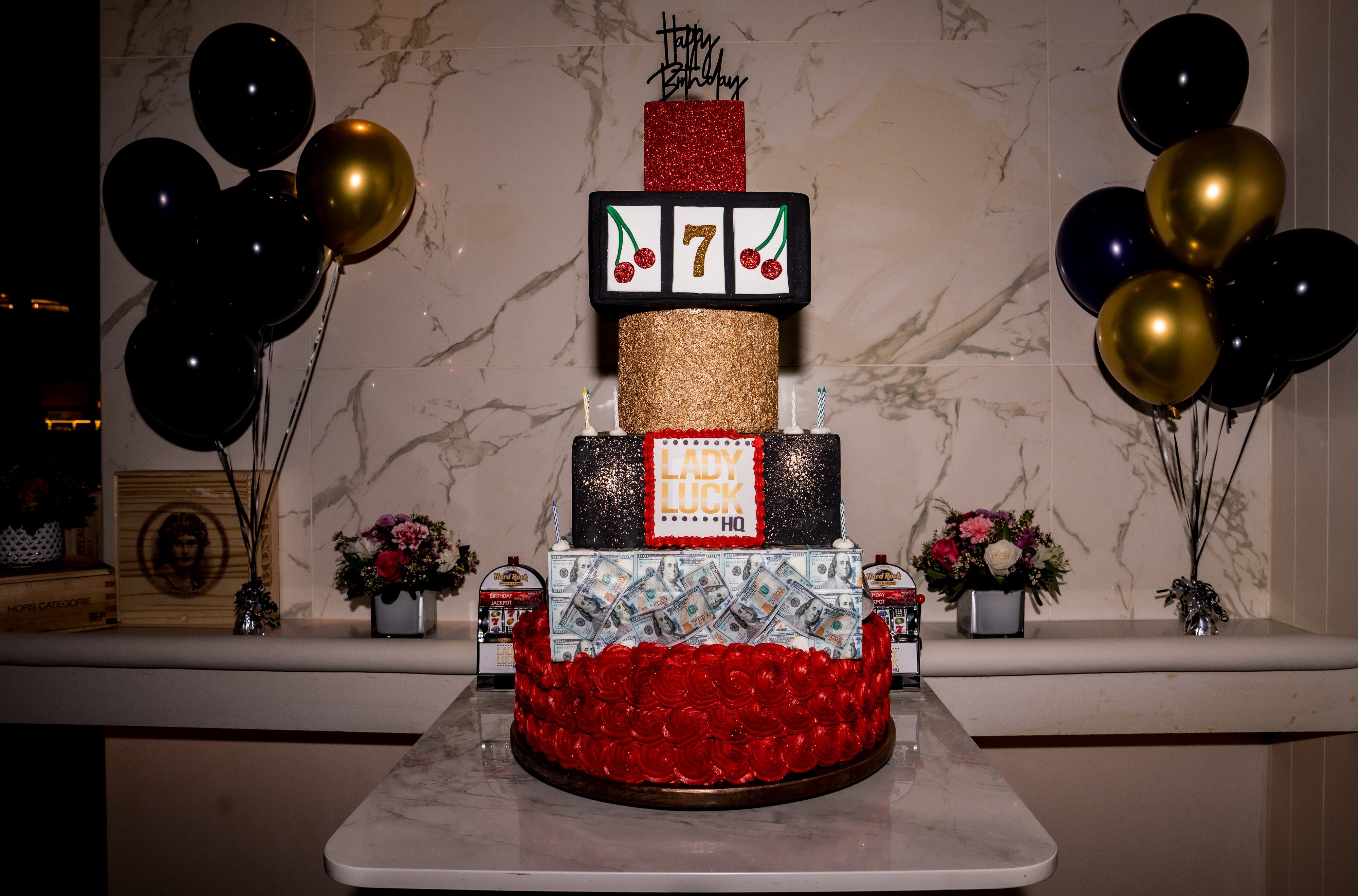 LadyLuckHQ's birthday cake during her birthday at Seminole Hard Rock Tampa.