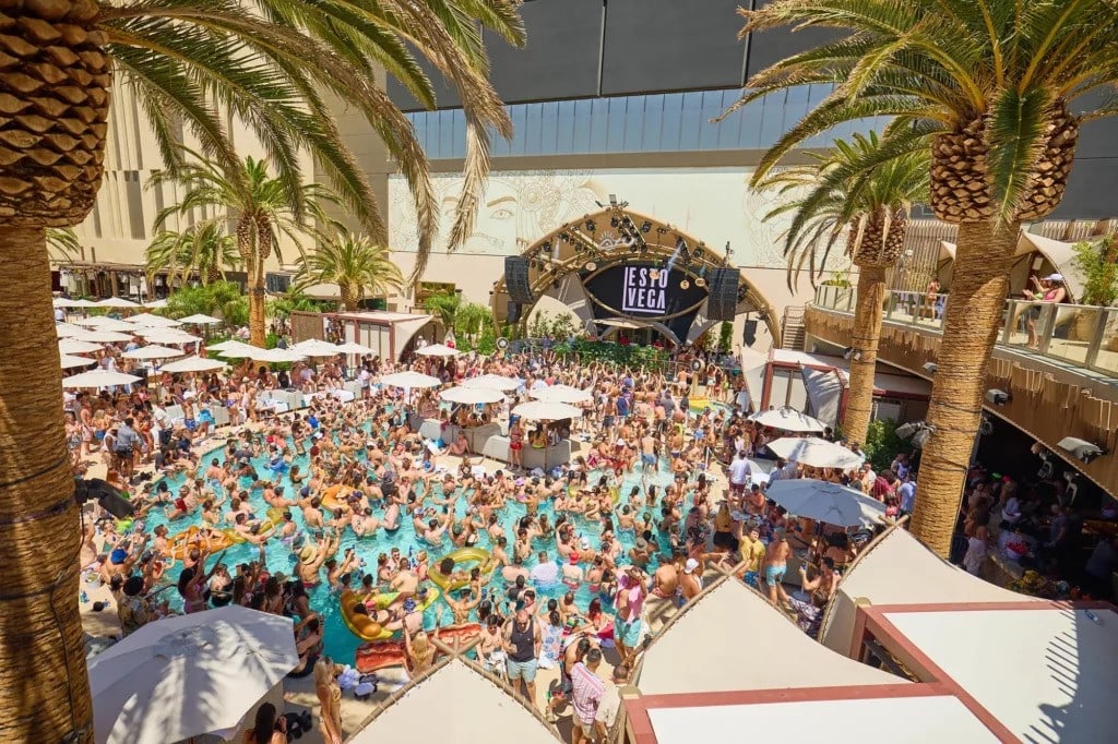 DJ Esto Vega performs at AYU Dayclub at Resorts World Las Vegas.