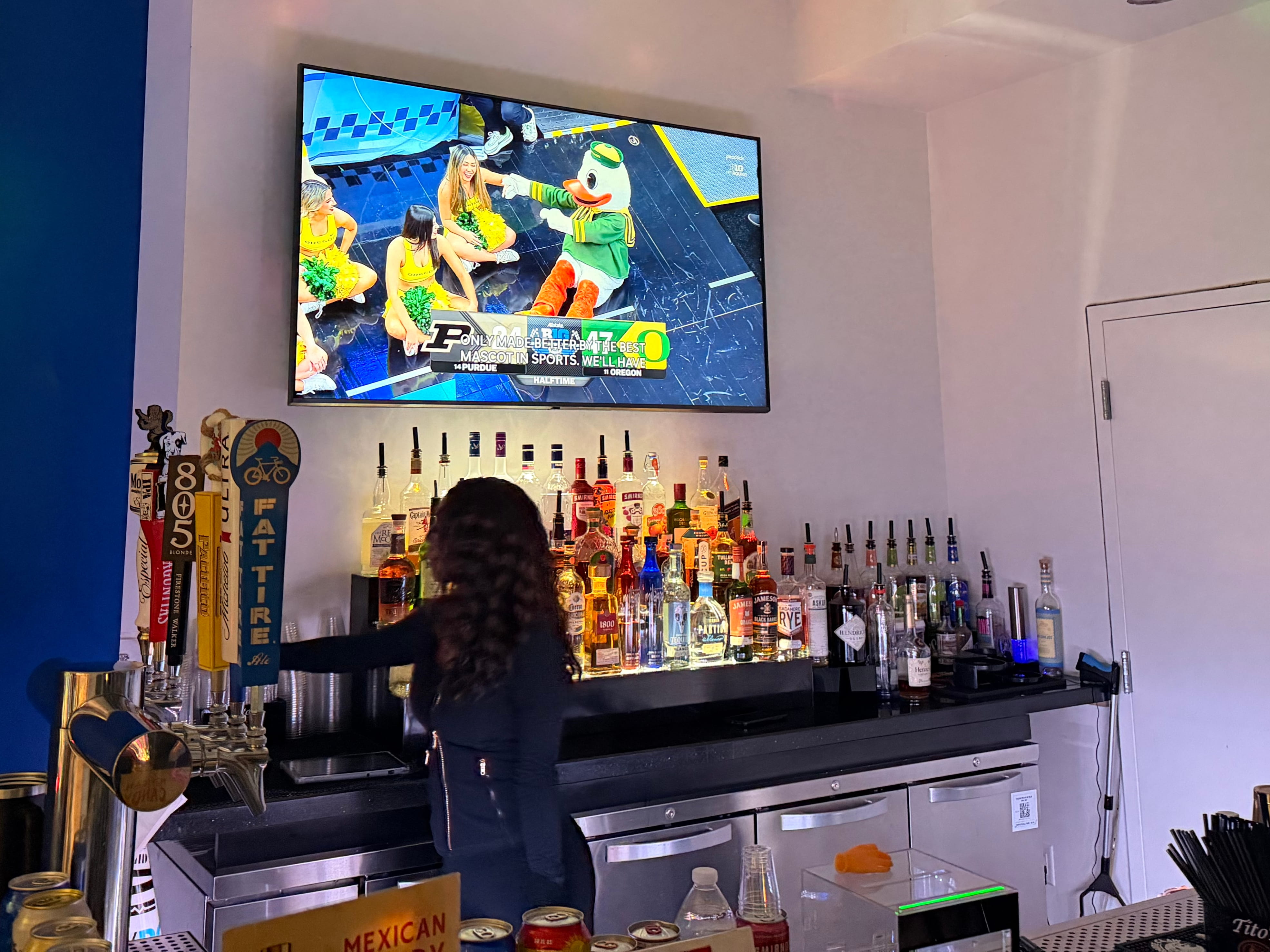 The second bar at Tipsy Robot with a human bartender