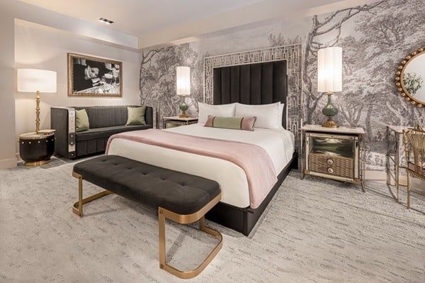 Vanderpump-style hotel bedroom