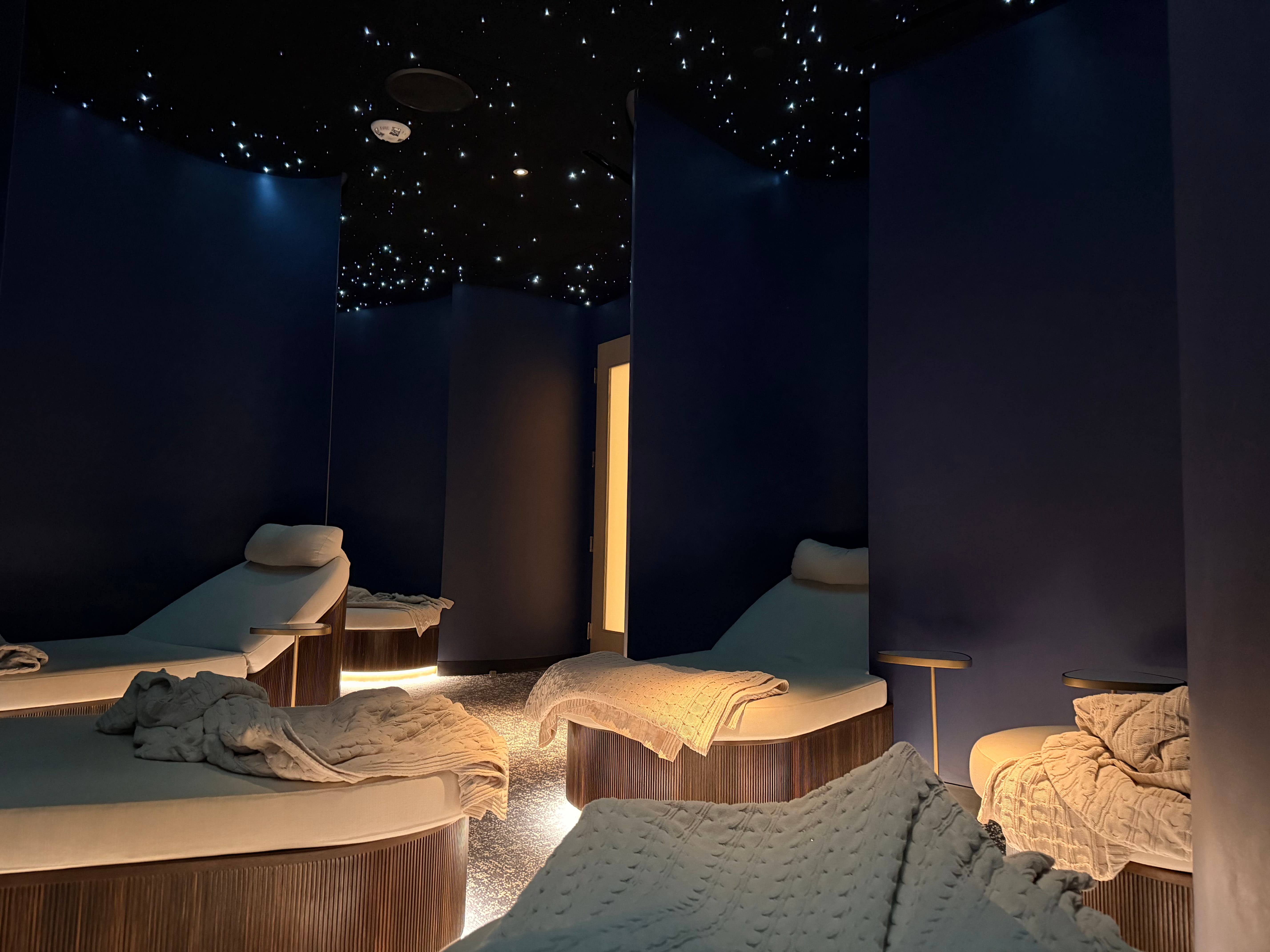 the stargazing room at the Fontainebleau Lapis Spa and wellness.