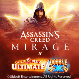 Assassin’s Creed Mirage x Gold Blitz Ultimate DOUBLE X Game Logo