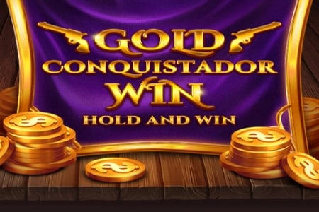 Gold Conquistador Win Game Logo