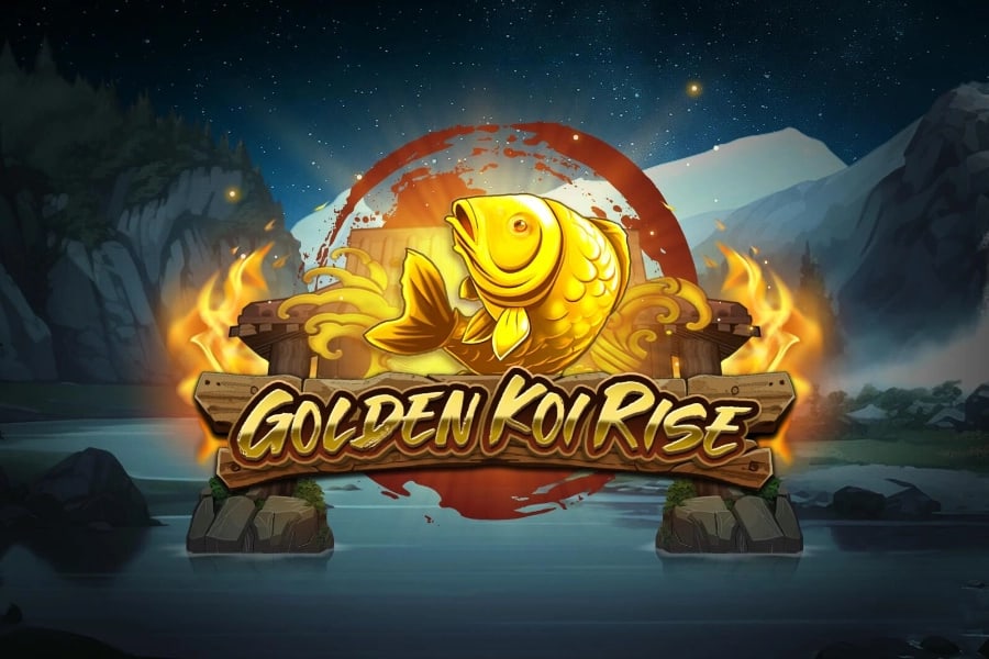 Golden Koi Rise Game Logo