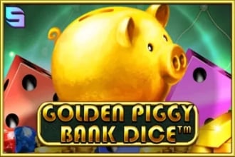 Golden Piggy Bank Dice Game Logo