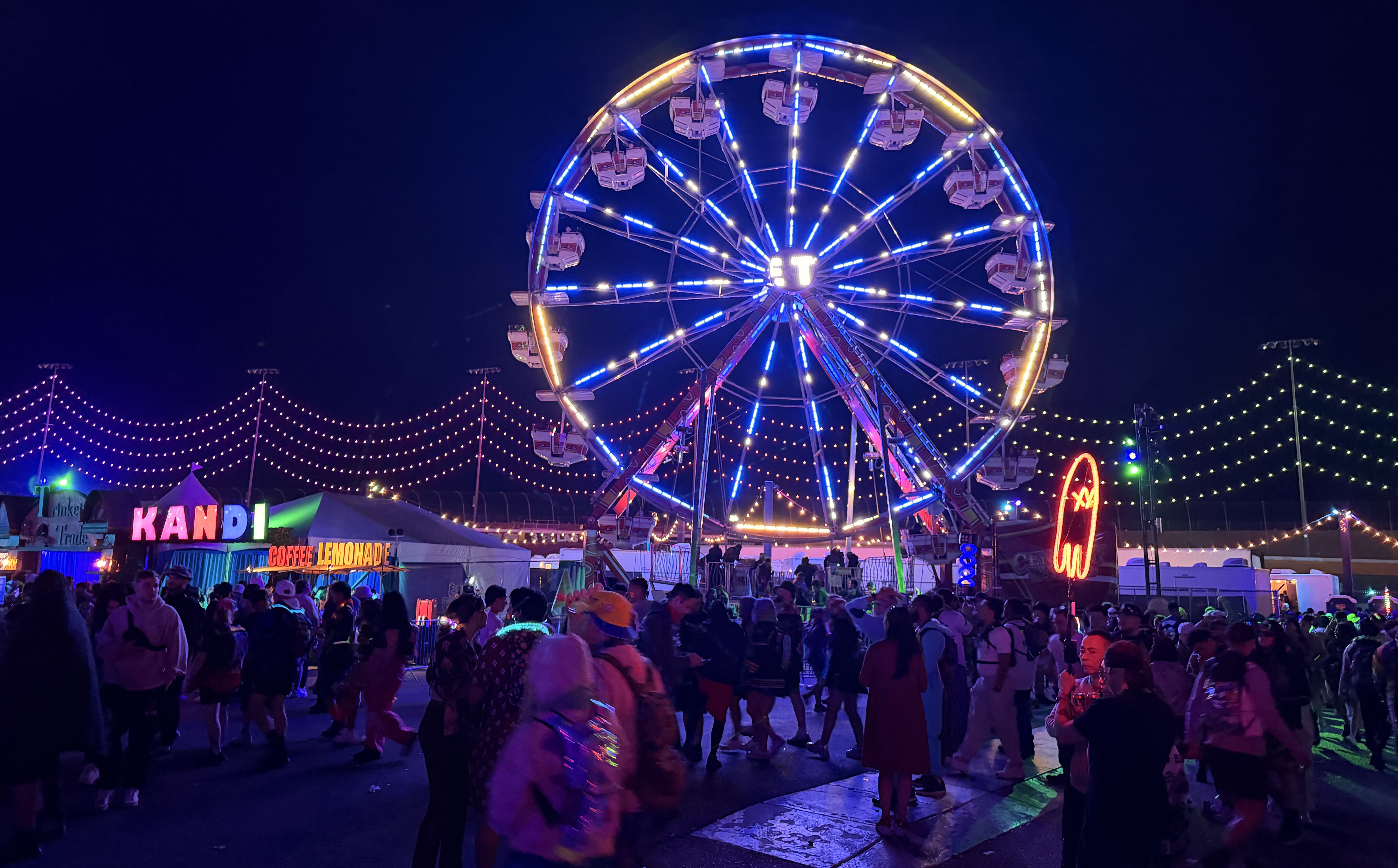 The VIP ferris wheel at EDC