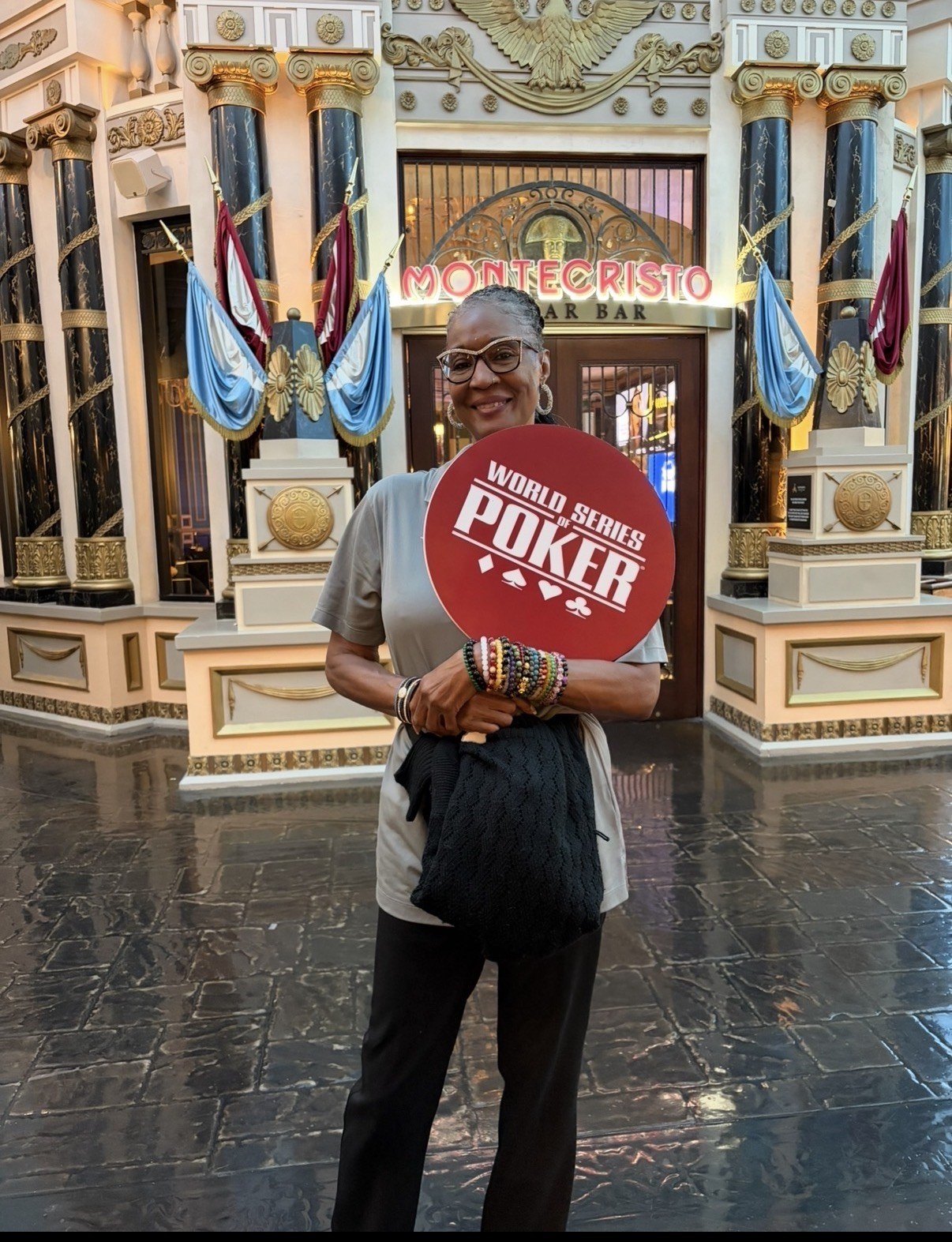 Etoile the WSOP greeter