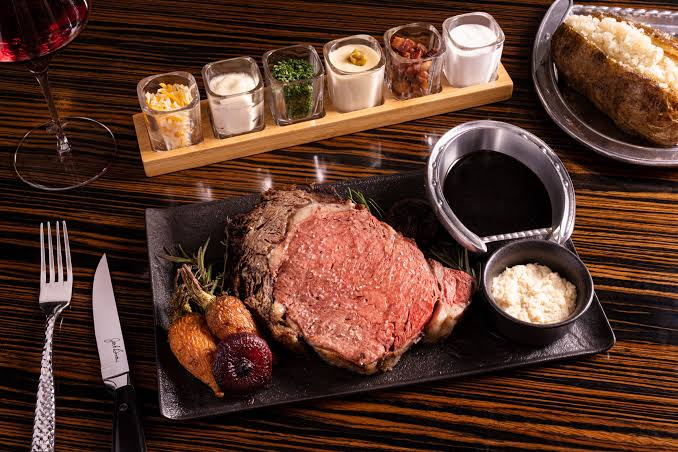 Steak on a plate from Jack Binion's Steak at Horseshoe