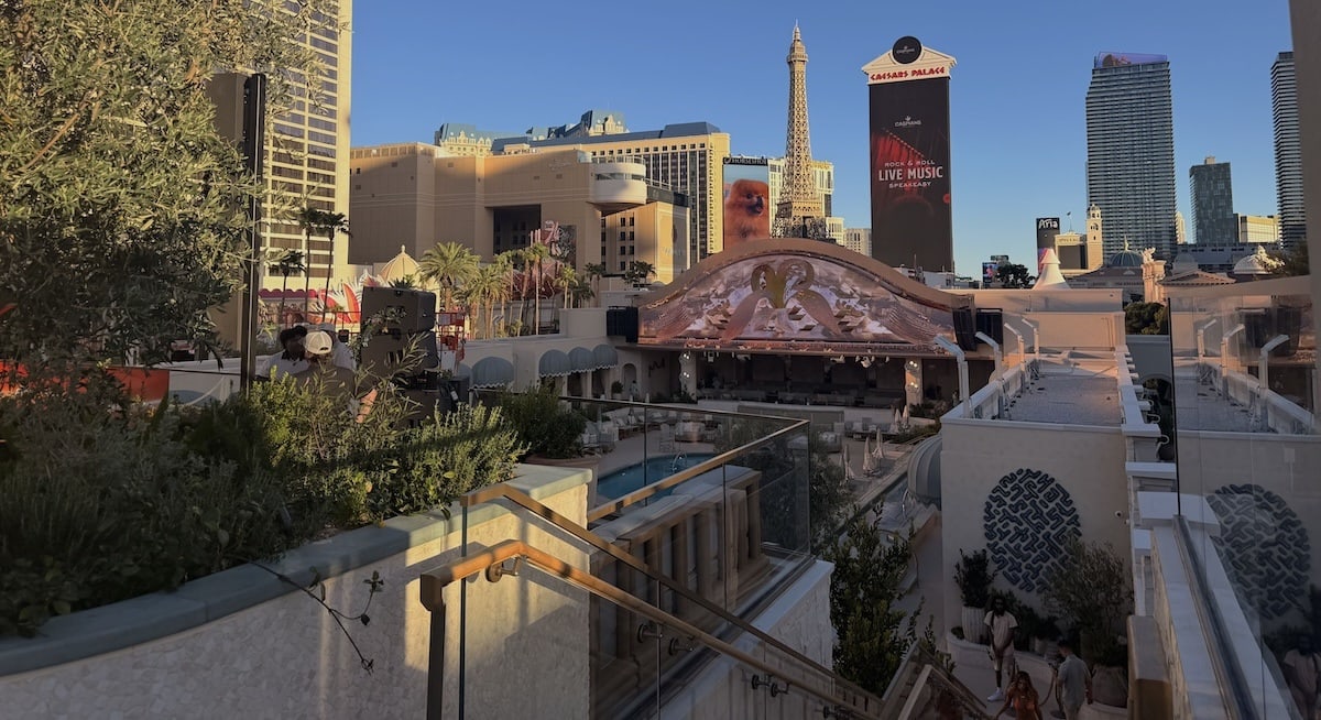 OMNIA Dayclub at Caesars Palace viewed from OMNIA Skybar