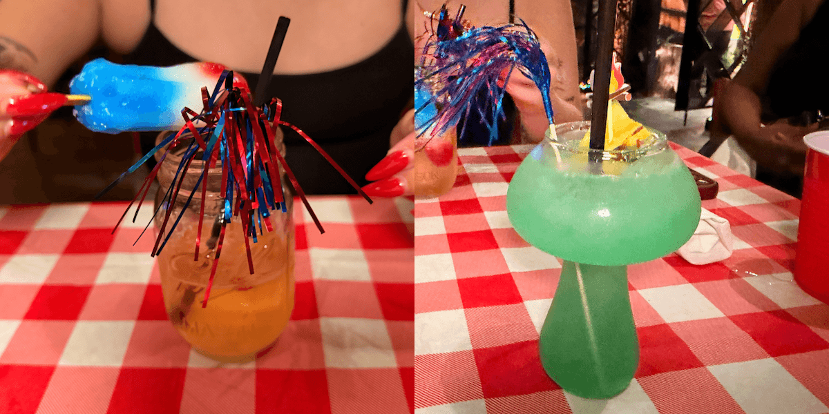 The Fireflies and Red White and Boom cocktail at Camp Palms