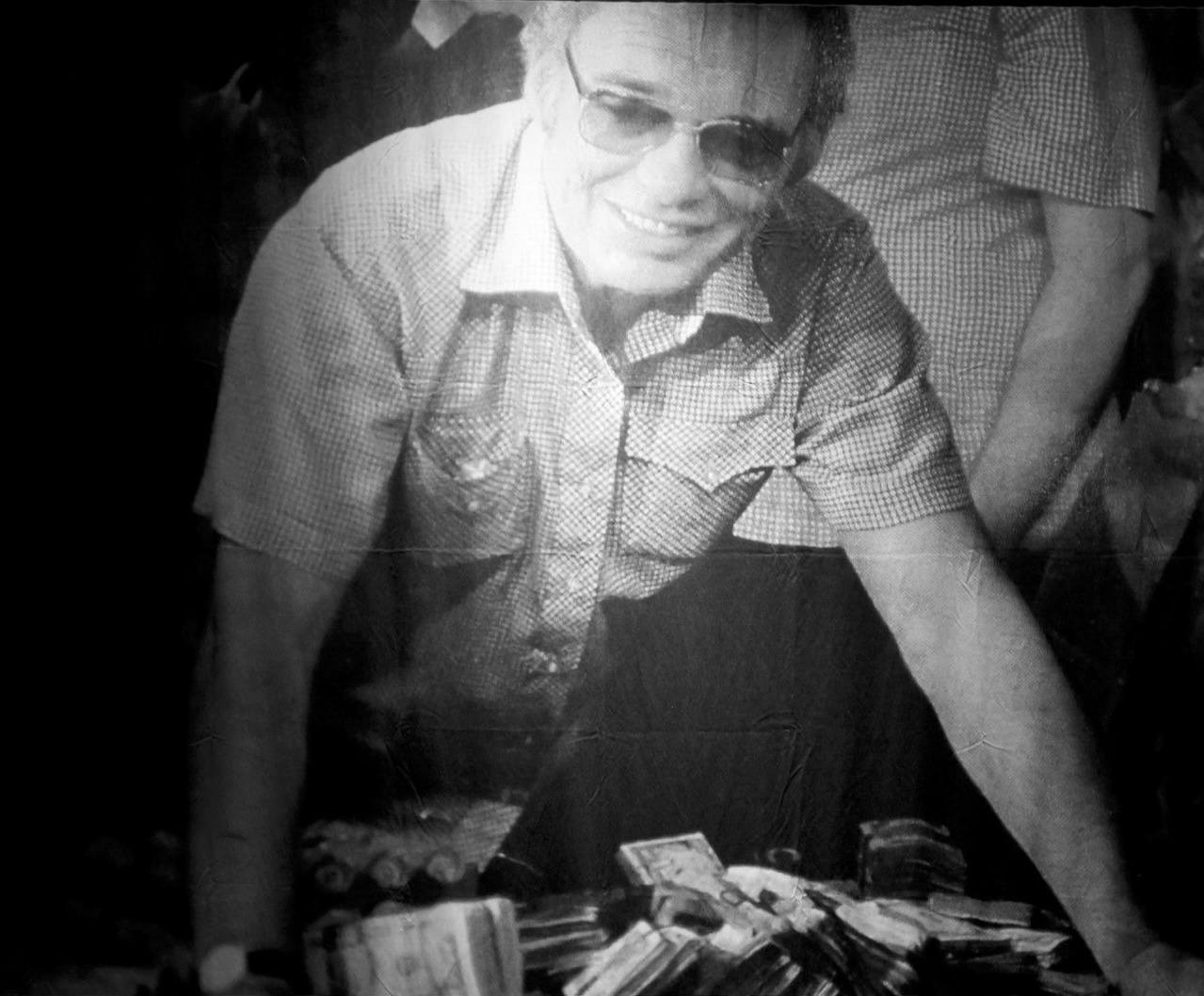 Hal Fowler WSOP Main Event winner in 1979, black and white photo.