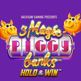 3 Magic Piggy Banks Hold & Win Game Logo