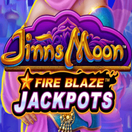 Fire Blaze Jackpots: Jinns Moon Game Logo