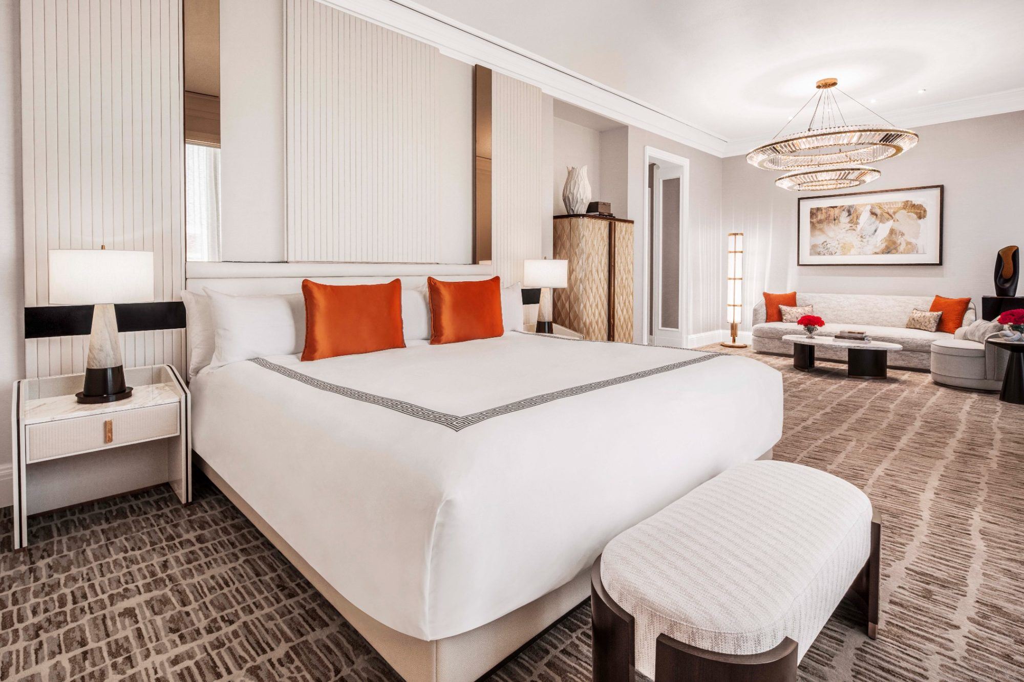 The bedroom inside the new Presidential Villas at Caesar's Palace Hotel Casino in Las Vegas