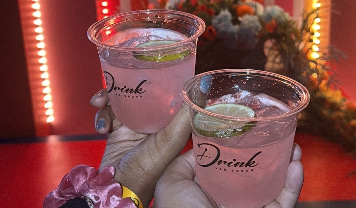 A Sarti Aperol spritz served at Drink Las Vegas