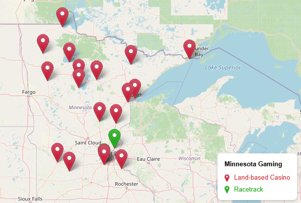 Minnesota casino map